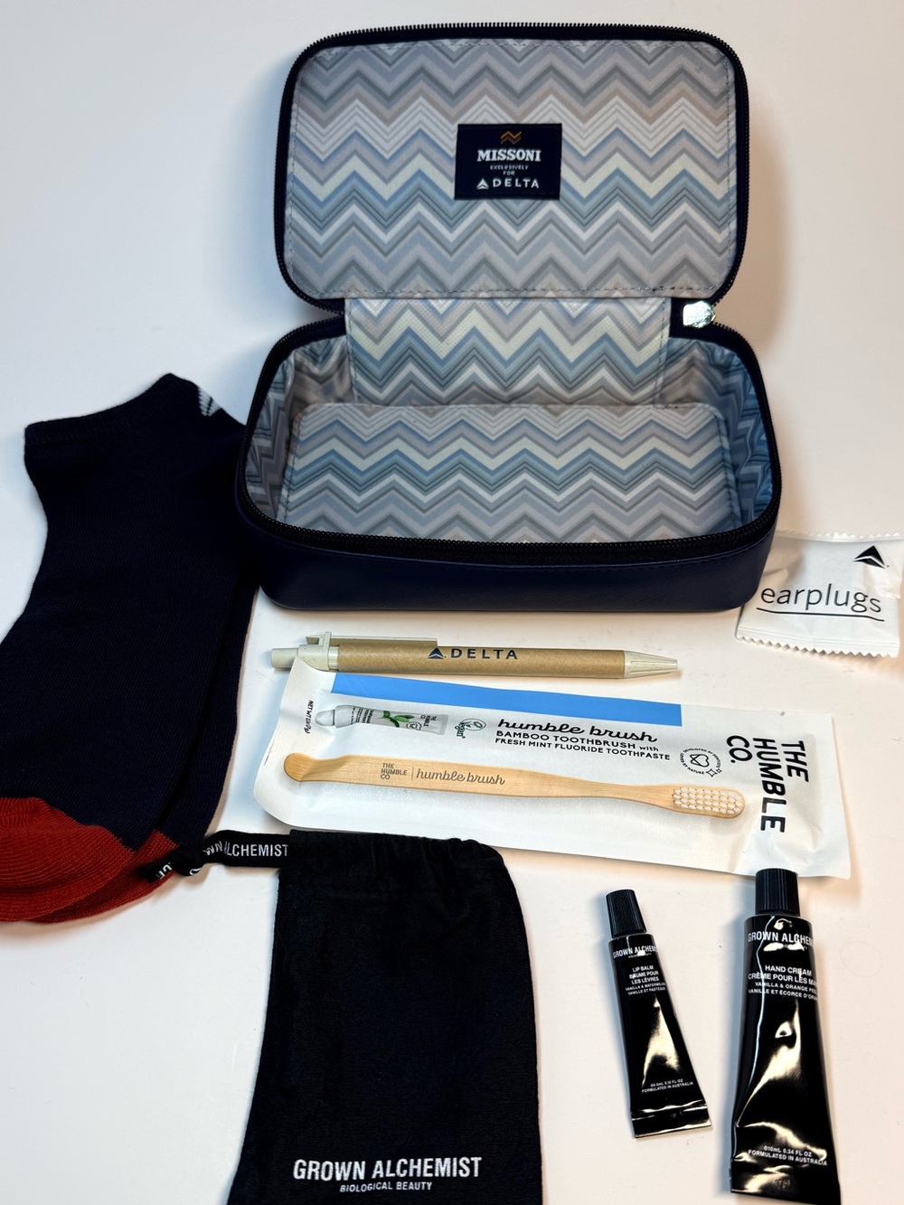 Missoni For Delta Navy Blue Cosmetic Makeup Case Travel bag and toiletries